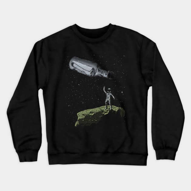 Space Castaway Crewneck Sweatshirt by bronzarino